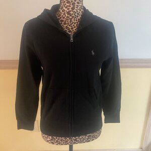 Polo Ralph Lauren Boys Black Hooded Zipper‎ Sweatshirt N5